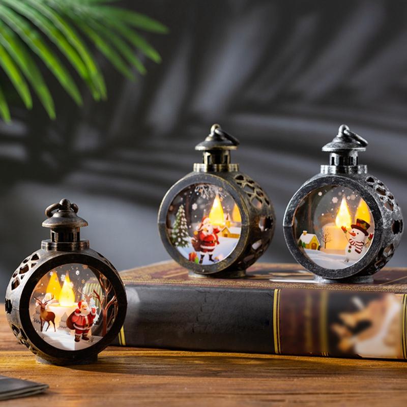 LED Simulation Flame Candle Lantern New Year Christmas Decoration Xmas Home Ornaments Decor