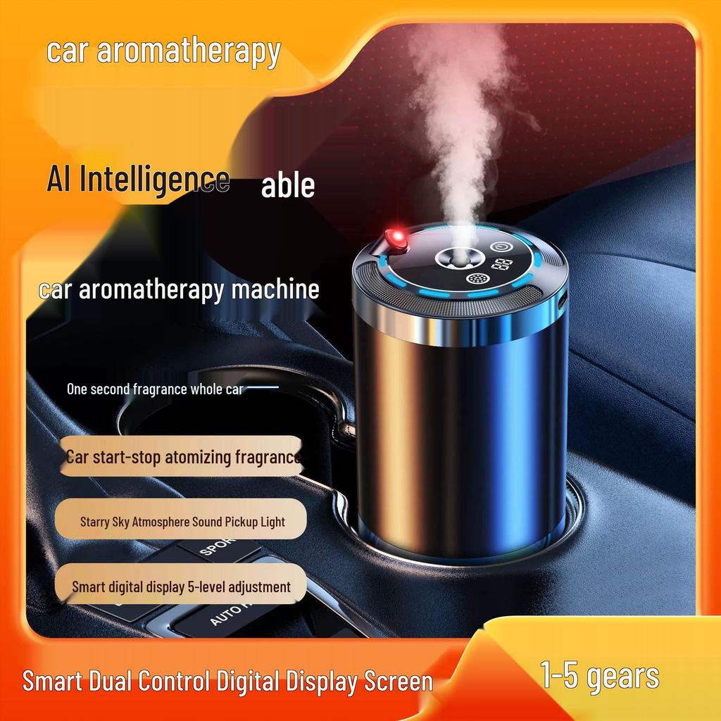 Automatic Car Aromatherapy Humidifier: Starts/Stops with Vehicle