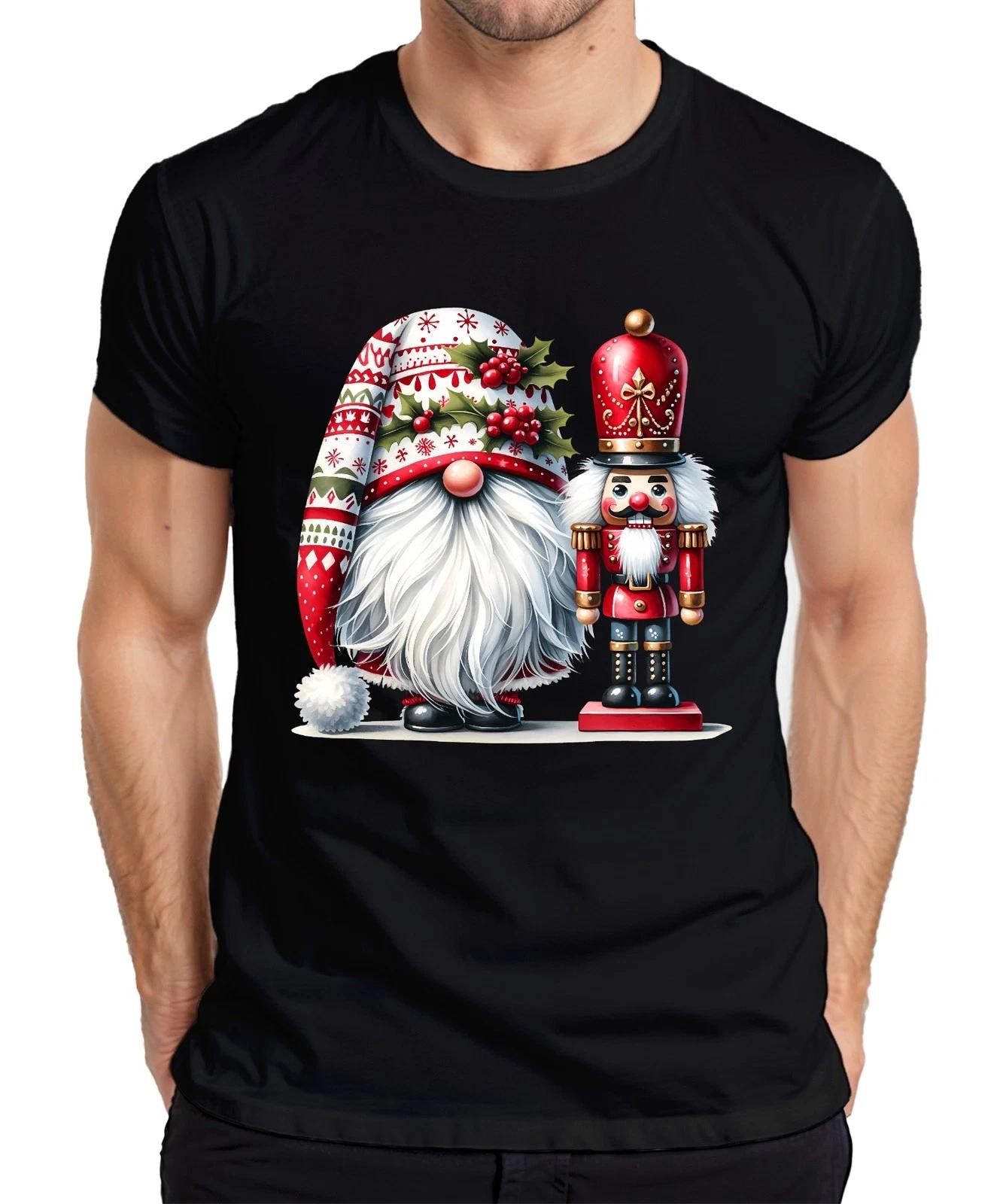 Weihnachtsmann und Nussknacker festliches Design für Weihnachten Herren T-Shirt XS
