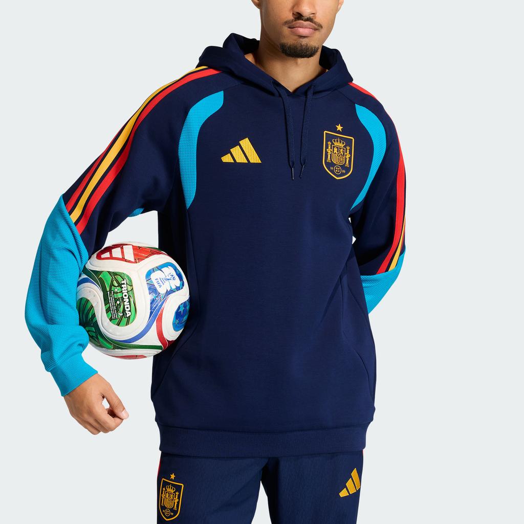 adidas Spain 26 Tiro Sweat Football Training Color Block Striped Pullover Long Sleeve Sweatshirt Men Sweatshirt KA3503