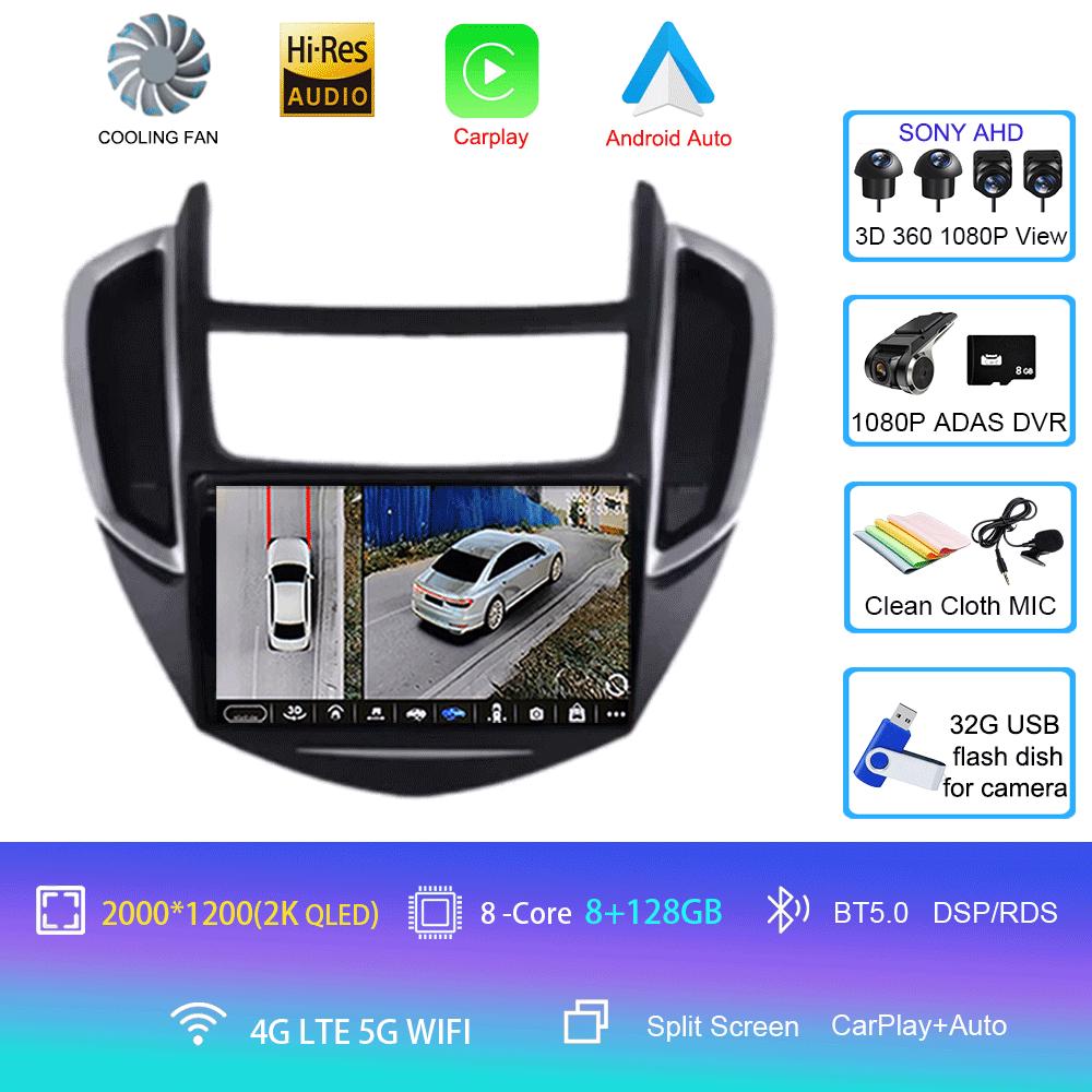 Car Radio Android 14 For Chevrolet TRAX 2014 2015 2016 Carplay Auto GPS Navigation WIFI+4G 2Din Head Unit BT Stereo Video Player