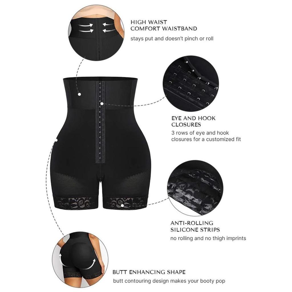 High-Waisted Body Sculpting Plus Size Waist Cincher with Tummy Control & Butt Lift Elastic Shaping Pants.