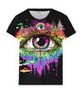 New Cool Graffiti 3D Printed T-shirt Hip-hop Chroma Round Neck Short-sleeved Street Painting Fashion Men's Women's Tops Clothing