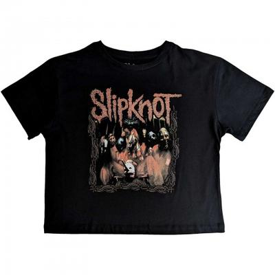 Slipknot Top corto con marco de banda para mujer/señoras