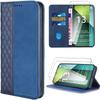 Case for Xiaomi Redmi Note 13 Pro 5g (not for 4g), Navy Blue, Mosaic Pattern Leather Effect with Card Holder + 2 Tempered Glasses