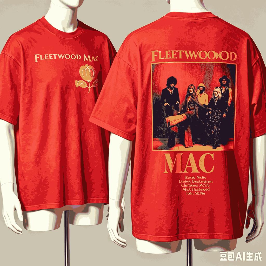 Fleetwood Mac For Fan Gift Tshirt Unisex Unisex Harajuku Oversized Unisex Short Sleeve Streetwear High Quality Couples Breathable