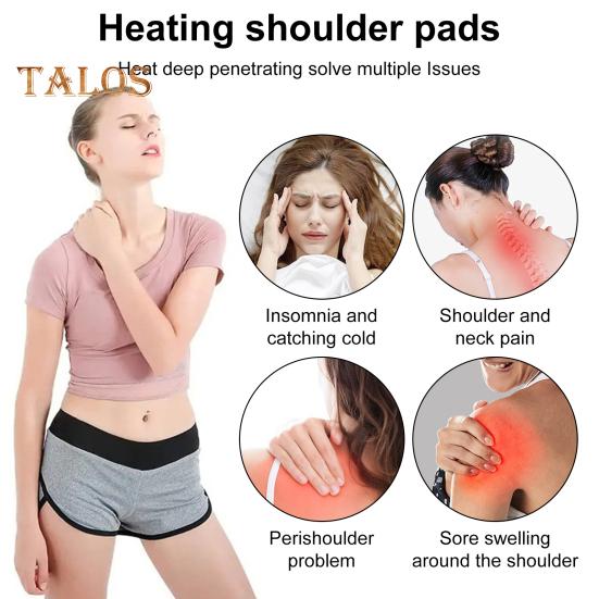 Beheiztes Schulterpolster, USB, 3 Temperatureinstellungen, einstellbar, für Männer und Frauen, zur Linderung von Schmerzen und Steifheit in der Schulter, elektrisches beheiztes Schulterpolster
