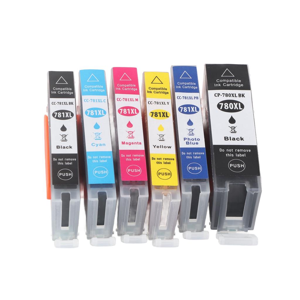 Ink Cartridge Clear Fadeless Smoothly Print Printer Cartridge for PIXMA TS707 TR8570 TS8170 BK BK C M Y PB