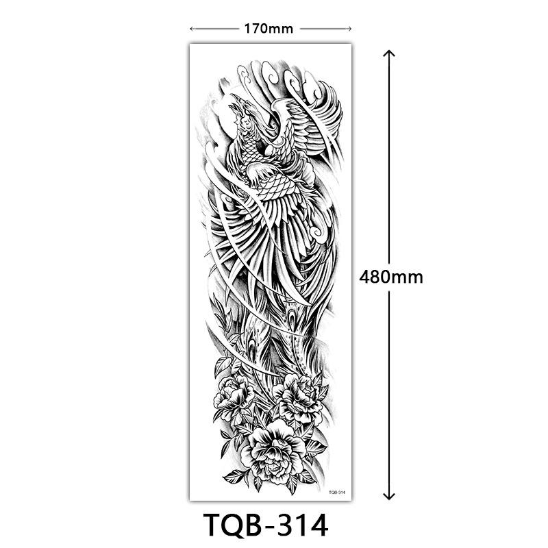 Full Arm Tattoo Sticker, Full Arm Big Picture Tattoo Sticker, Flower Arm Tattoo Sticker Tattoo