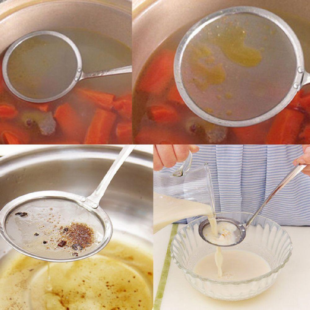 High Quality Unique Creative Fine Mesh Skimmer Strainer Ladle Stainless Steel New Kitchen Tools