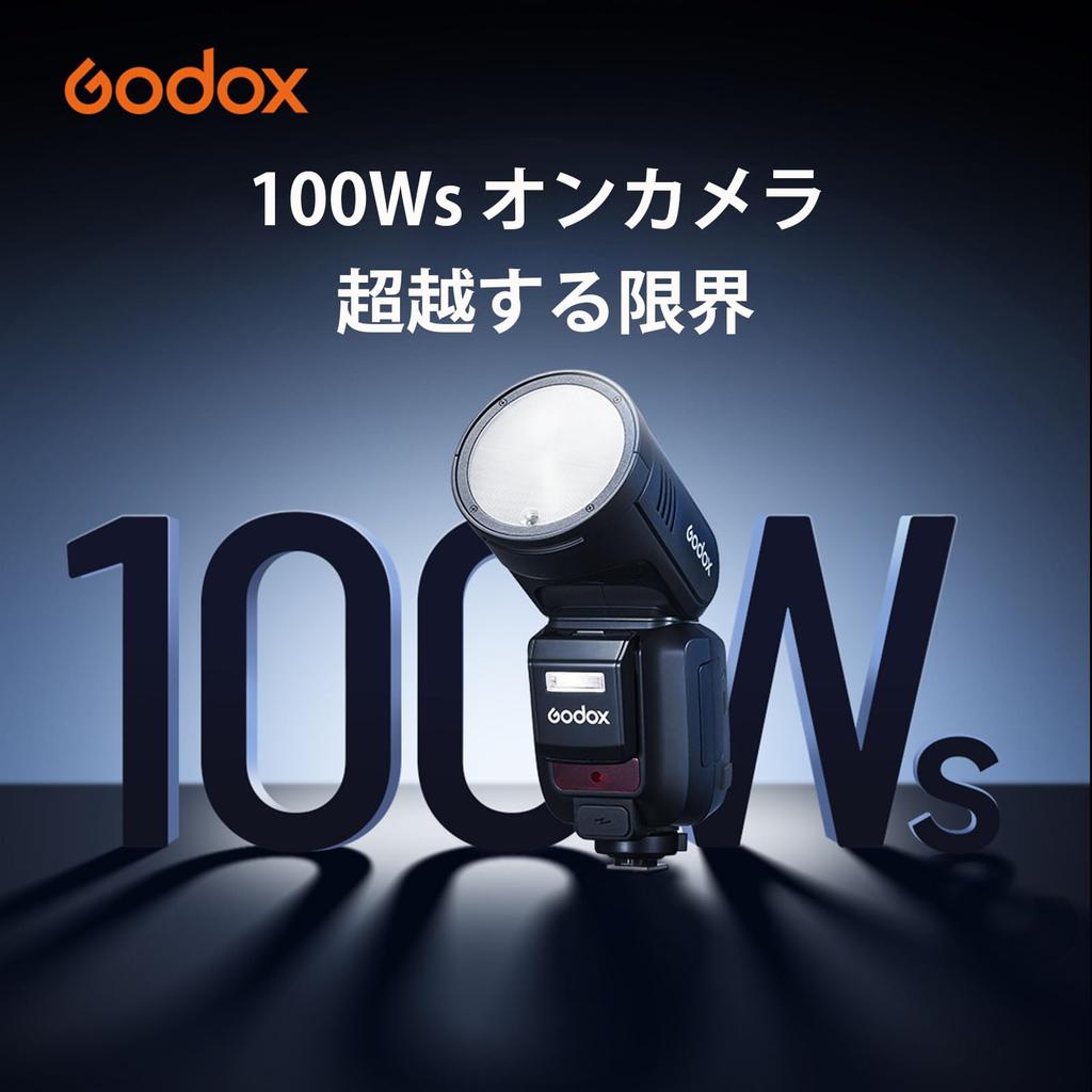 Godox V100N 100Ws TTL Round Head Camera Flash for Nikon 400 Full Power Second Recycle Wireless Touchscreen Compatible with Nikon Godox Dealer Japanese