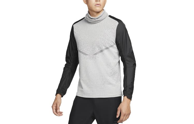 Nike T Shirts Men's Black Gray Color Turtleneck Moderate Straight Fit DM4629-010