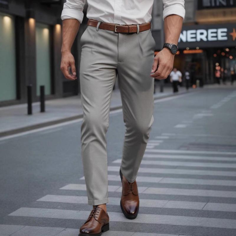 Men's business pants spring and summer new high-end men's straight casual pants 6