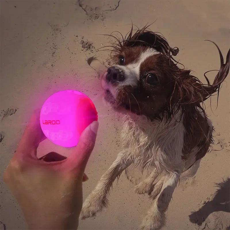Interaktives Hundespielzeug Langlebig Wiederaufladbar Welpenspielzeug Ball Beleuchtet Automatisch Wasserdicht Für Aggressive Kauer Hunde Spielen