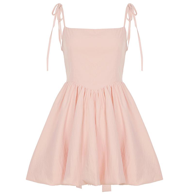 

Женское милое кружевное платье для похудения с простой складкой и уменьшением возраста принцессы L розовый