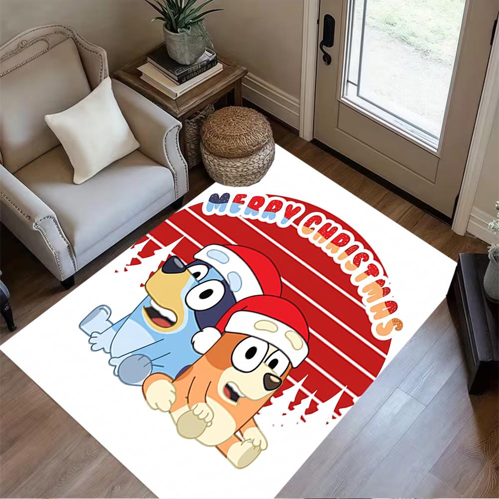 Bluey Friends Adventure Floor Mat Perfect for Kitchen Dining Room Entryway Foyer Anti-slip Rug Office home decor Perfect Gift for Women/Men