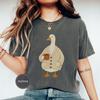 Goose In a Cozy Cardigan Tshirt, Cute Goose Sweater Tee, Cozy Fall Goose Shirt, Goose Lover Fall Gift, Thanksgiving Gift Tee, Fall Tee