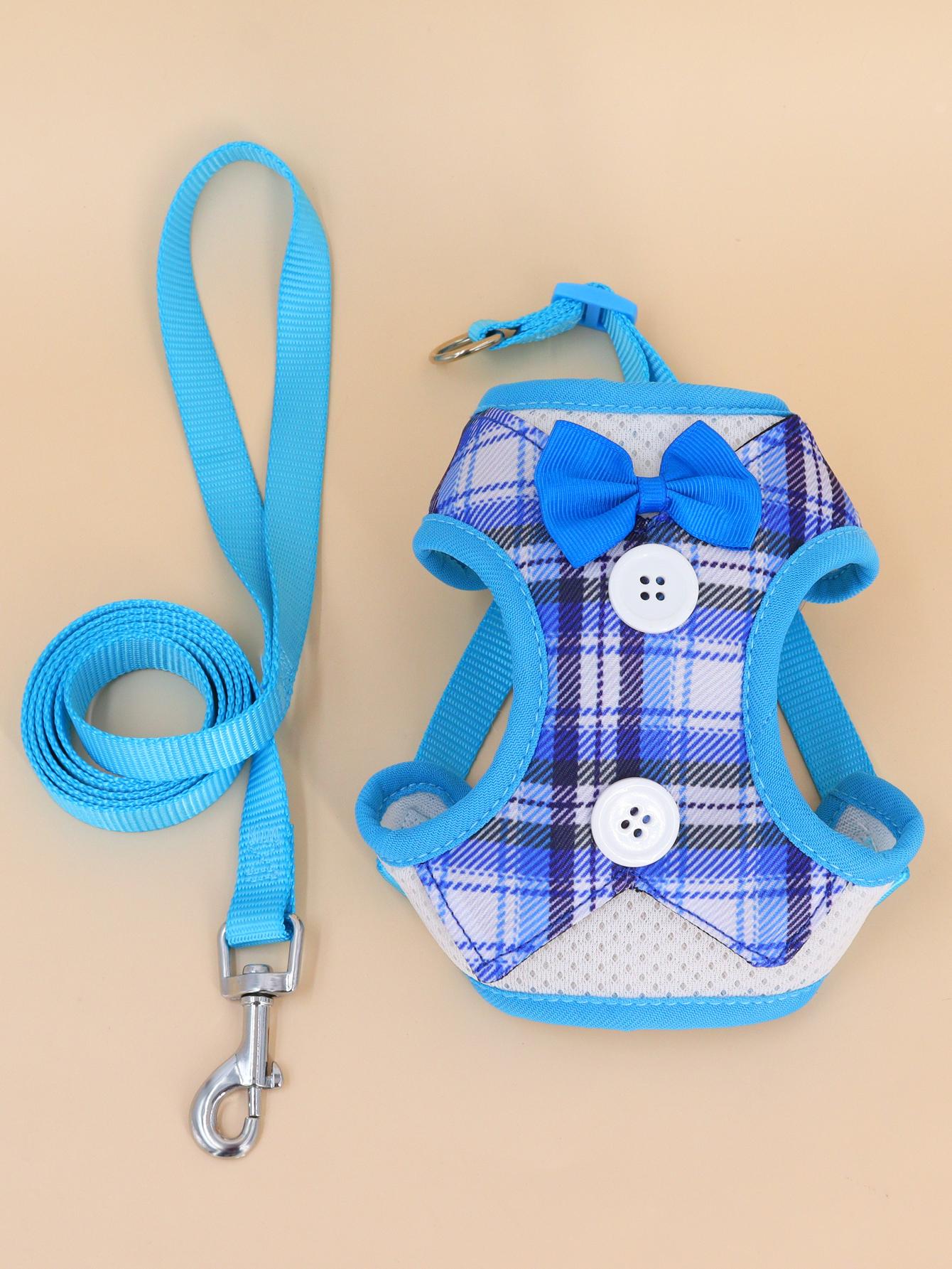 

Регулируемый жилет-шлейка для собаки с мягкой подкладкой - Удобный для прогулок, тренировок S синий