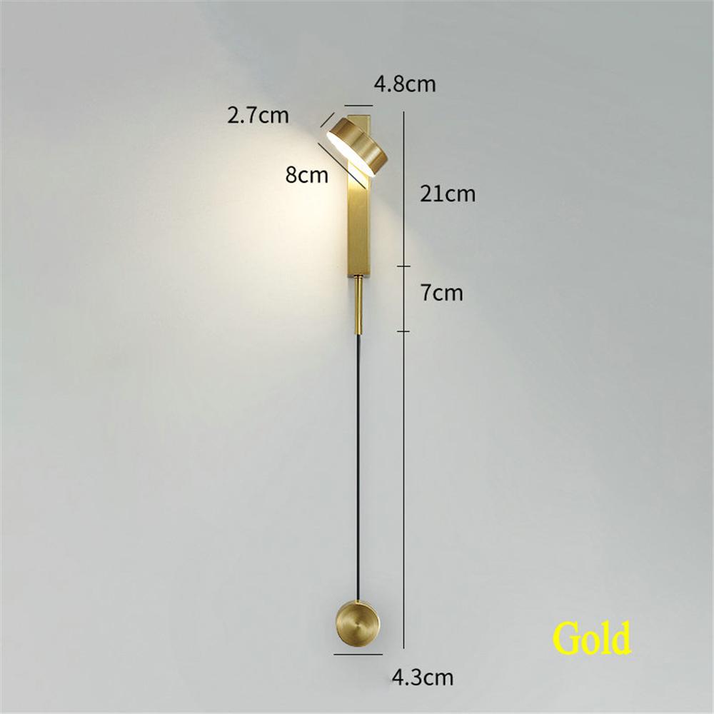LED Indoor Wall Lamps Rotation Dimming Switch LED Wall Light Modern Stair Wall Decor Wall Sconce Living Room 12W LED Luminaire