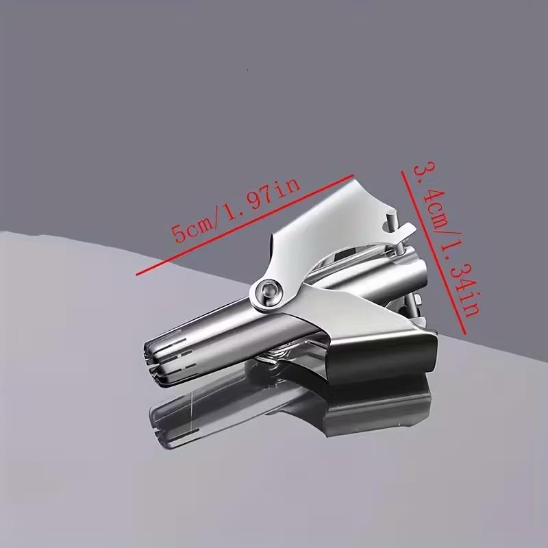 

1pcs Stainless Steel Nose Trimmer – Manual, Battery-Free, Washable, Hypoallergenic for & Ear Hair (110 chars)