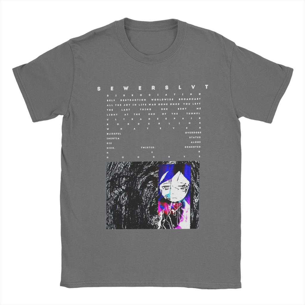 Herren T-Shirts Wir hatten gute Zeiten zusammen Sewerslvt Vintage Reines Baumwoll T-Shirt Kurzarm T-Shirt Rundhals Kleidung Sommer