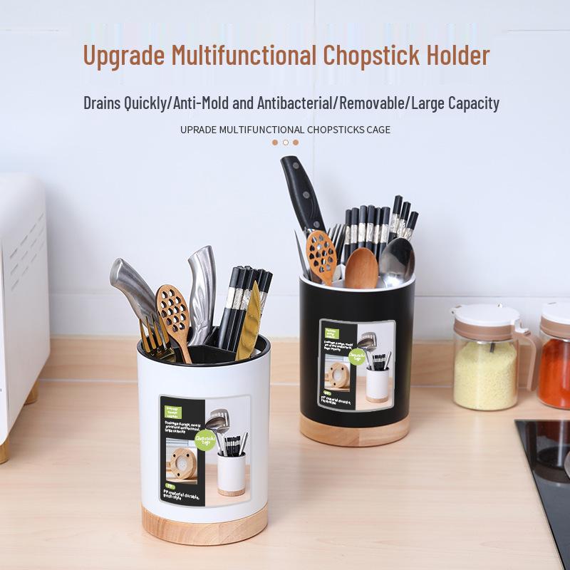 Three-Compartment Detachable Kitchen Utensil Drain Rack