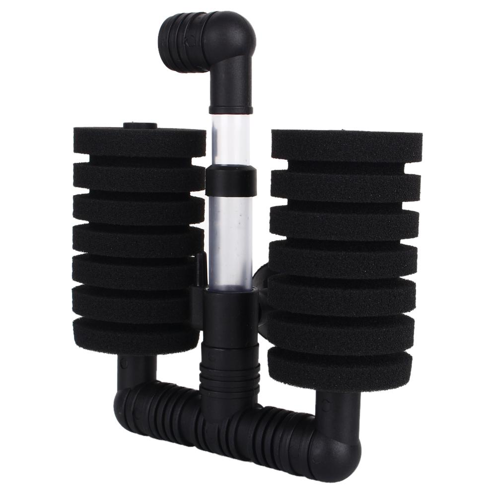 Aquarium Fischbecken Biochemische Luftpumpe Doppel Schwamm Wasserfilter Saugnapf XY-2831