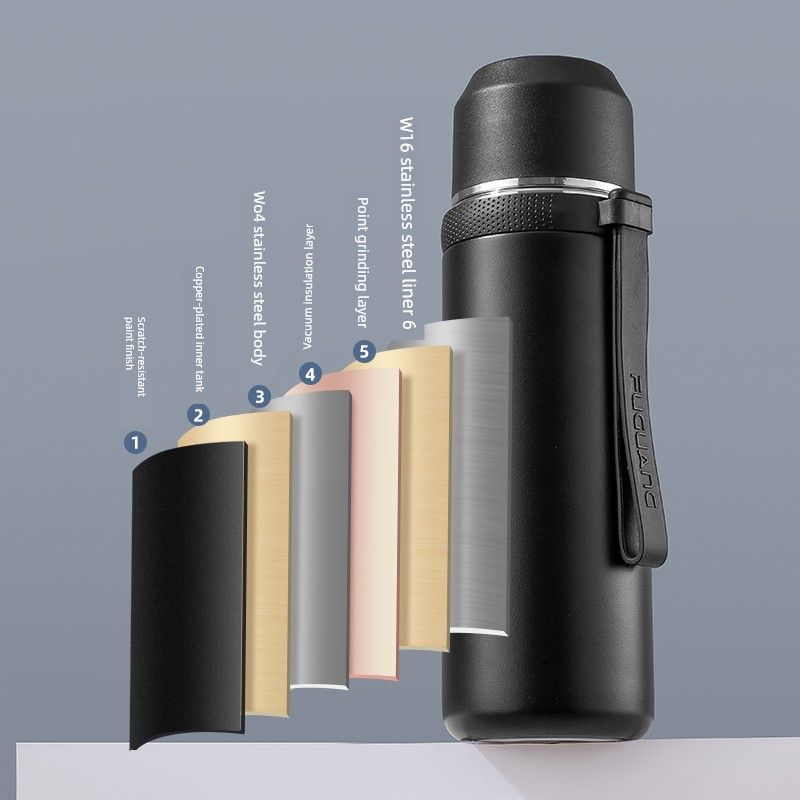 Fuguang Large Capacity Vacuum Cup Simple and High-End Pure Color Stainless Steel Male and Female Portable Large Capacity Tea Cup