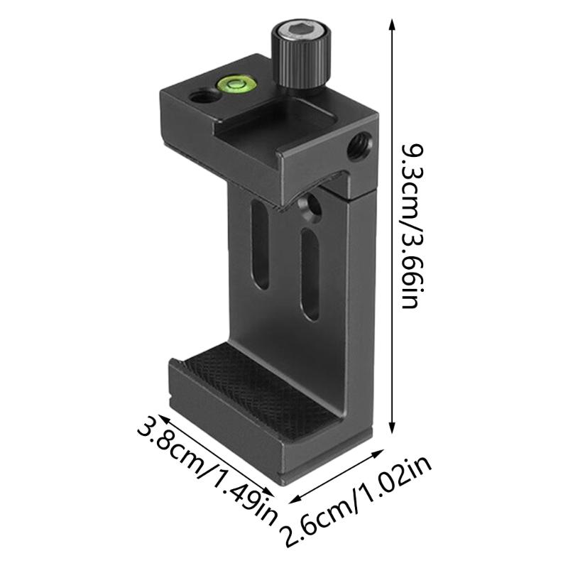 Professional Phone Tripod Mount Adapter Aluminum Cellphone Holder with Adjustable Clamp for Selfie Stick Monopod
