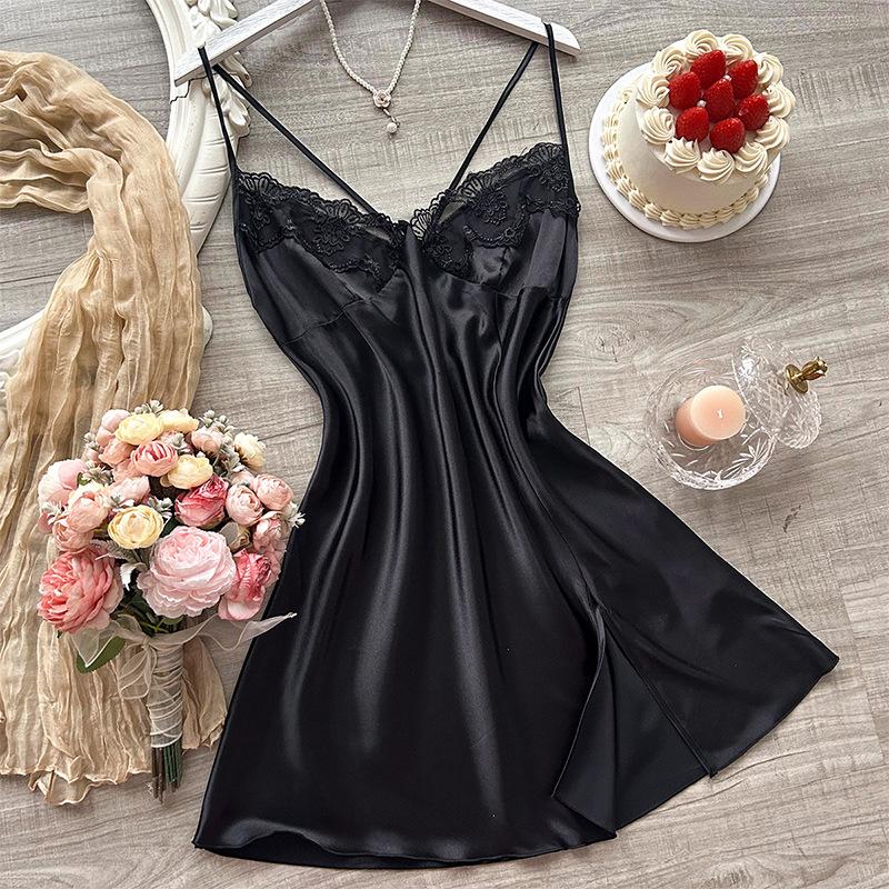 Γυναικεία Πιτζάμα Seduction Σέξι Νυχτικό Μοντέρνο Απλό Νυχτικό Halter