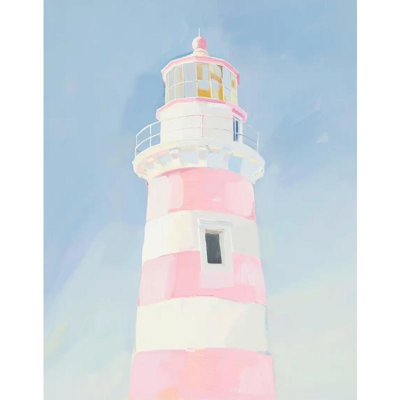 Pink Watercolor Ocean Waves Seascape Poster Oyster Shell Beach Umbrella Surfing Canvas Printing Wall Art Picture Home Decor