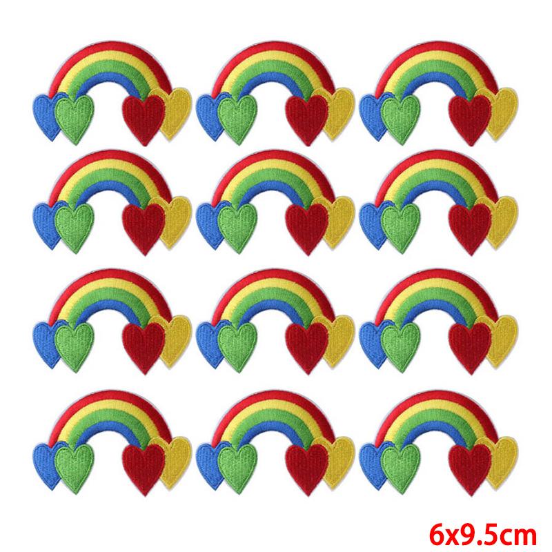 10 Pcs/lot Wholesale Embroidery Patch Iron On Patches For Clothing Patches On Clothes Jackets Decor Applique Sew Supplies