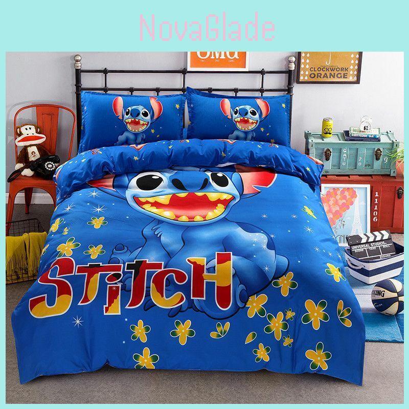 Luxurious Lilo Stitch Double King Duvet Cover Set With Soft Pillowcases Included