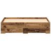 Bed Frame with Drawers Reclaimed Wood Look 140 x 190 cm Engineered Wood