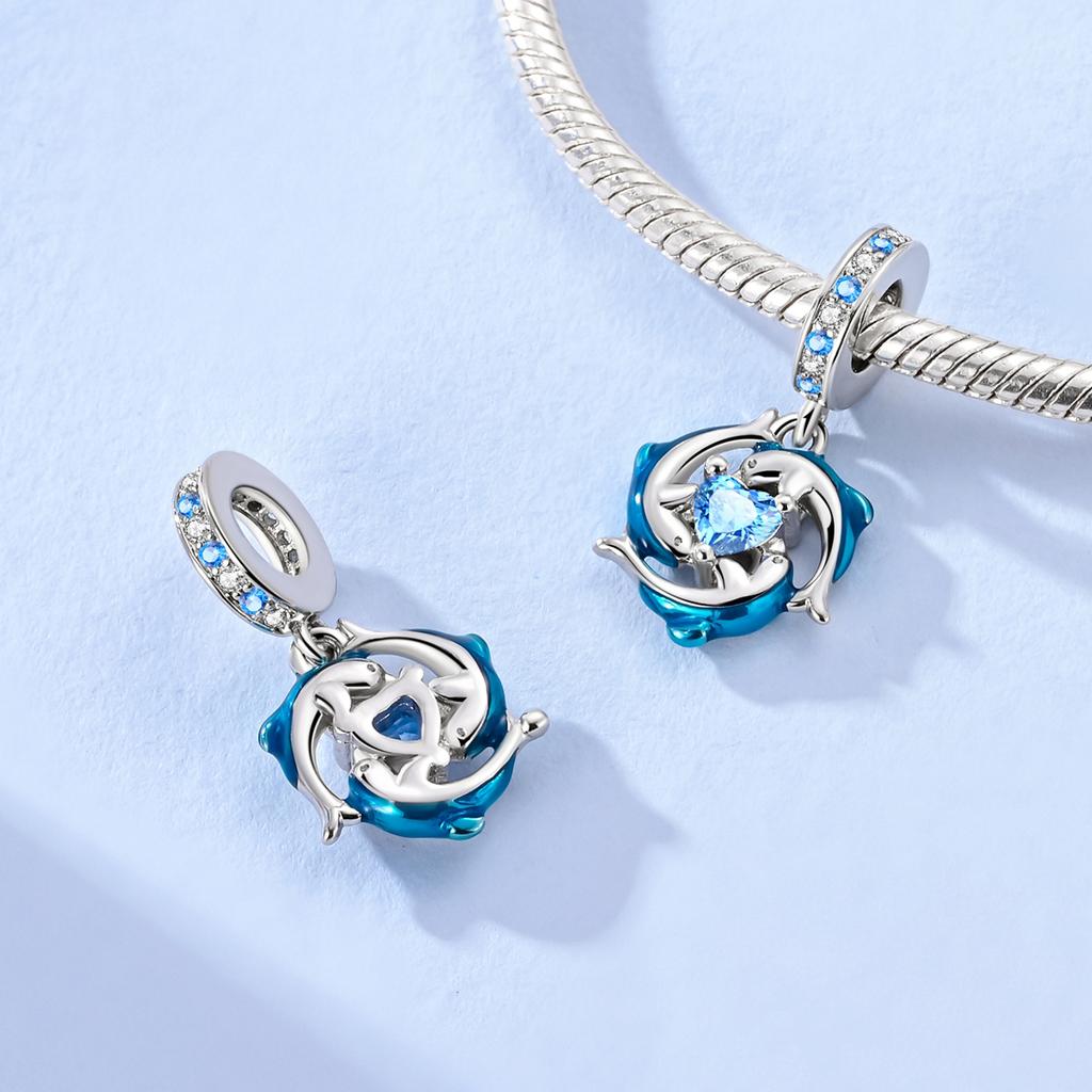 Originales Charms 925 Silver Dolphin Whale Seahorse Dangle Charms Fit Bracelet Beads Diy Fashion Pendant For Woman Jewelry