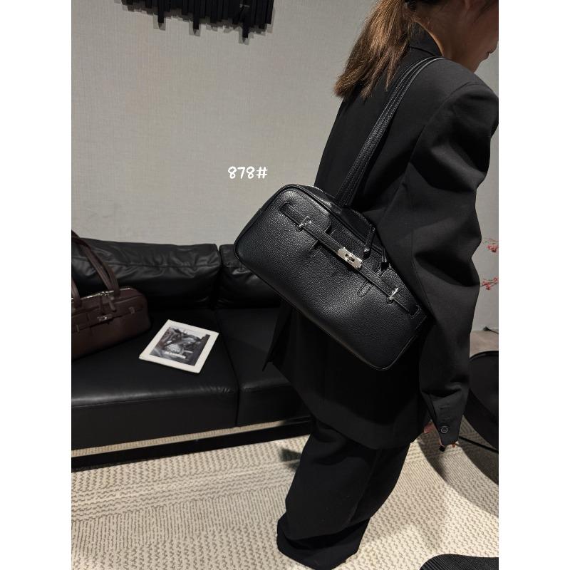 Niche bowling bag women s new retro commuter shoulder bag large capacity tote bag