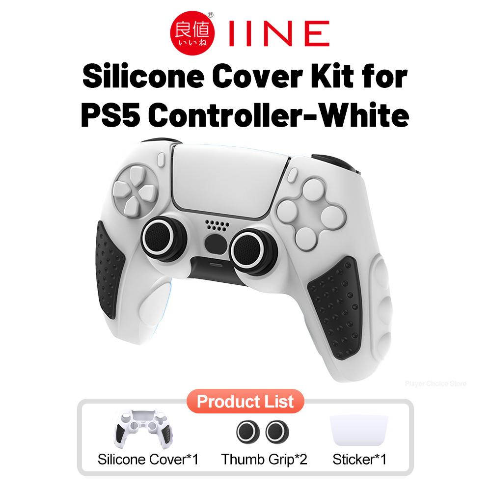 Housse en Silicone pour Accessoires de Manette PS5 Kit de Coque de Protection IINE Antidérapante Freemove Prise en Main Confortable Installation Simple