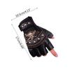 Studded Half-Finger Fingerless Driving Cycling Gloves Fall-proof Cool Skull Studded Summer Armor Hip-Hop Rock and Roll