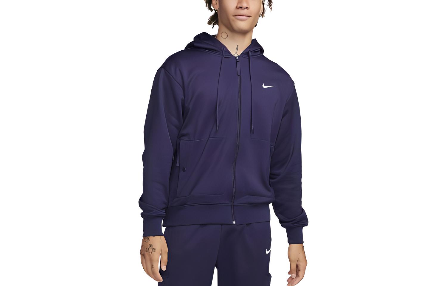 Nike Sweatshirts Men s Purple Hooded Moderate Cardigan FB7115-555 XXL