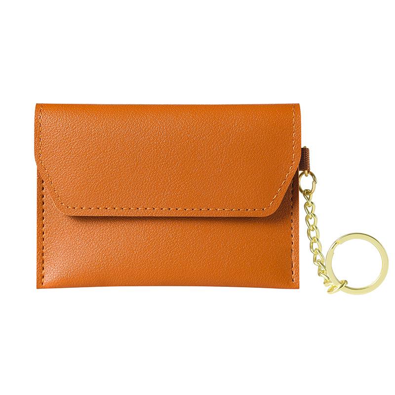 Women's Ultra-Thin Card Holder & Coin Purse Keychain - Compact Multifunctional ID & Business Card Organizer