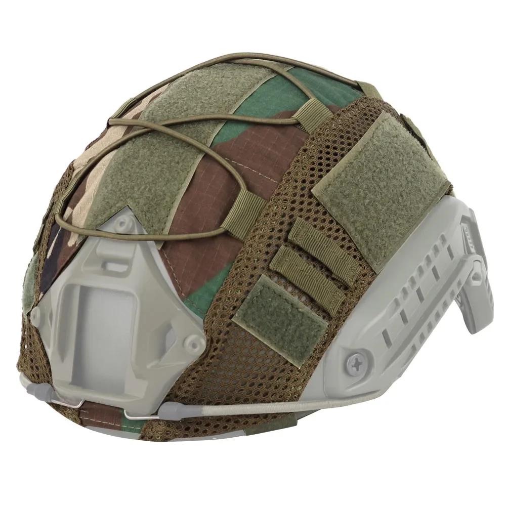 Tactical Helmet Cover with Elastic Cord for FAST Helmet Airsoft Paintball Wargame Gear CS MH PJ BJ Helmets Cover 15 Colors