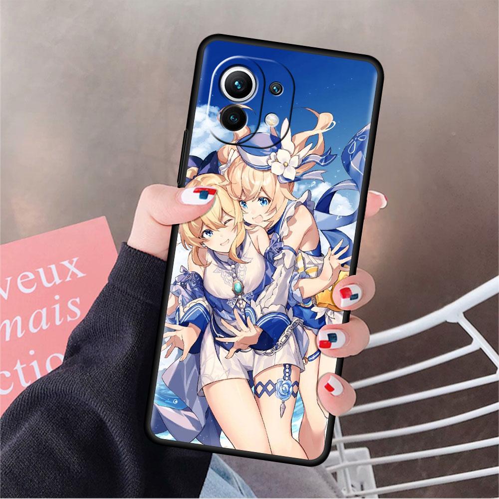 Girl Genshin Impact Funda Case For Xiaomi Mi 11 Lite 5G NE 11T Pro 10T 9T Note 10 12 12X 12S Ultra Soft Silicone Phone Cover Sac
