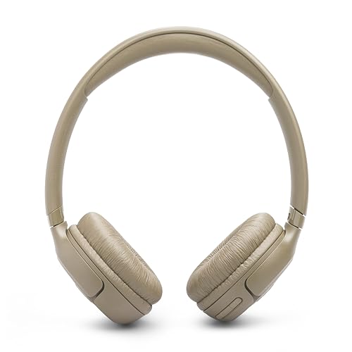 JBL TUNE530BT Wireless Headphones Bluetooth 76 Hours Playtime On-Ear USB-C Charging Multi-Point Beige JBL App Compatible