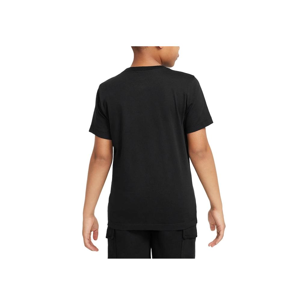 Nike Sportswear T-Shirt Soft Skin-Friendly Simple Versatile Short Sleeve Kids tops Black HQ3228-010