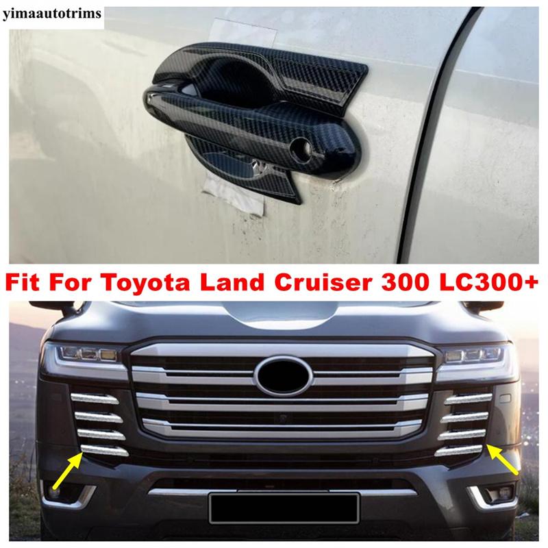 Side Rearview Mirror / Door Handle Decoration Cover Trim For Toyota Land Cruiser 300 LC300  - 2025 ABS Chrome Accessories