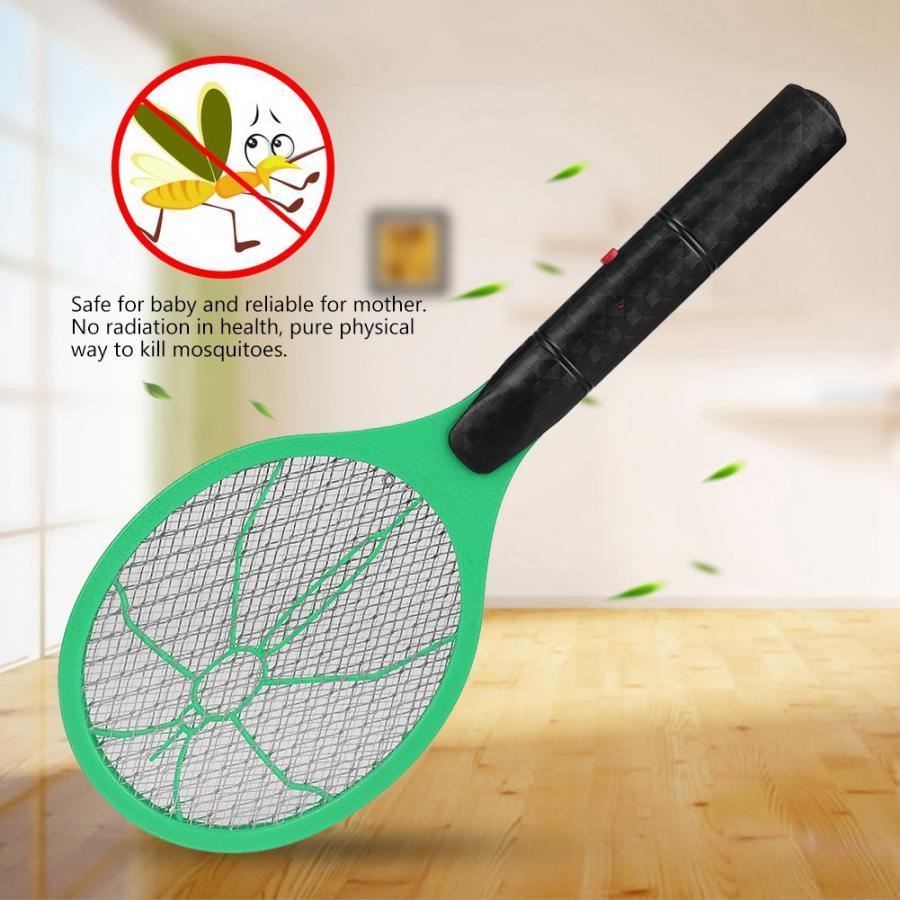 Mosquito Electric Fly Swatter Battery Power Bug Zapper Racket Insects Killer