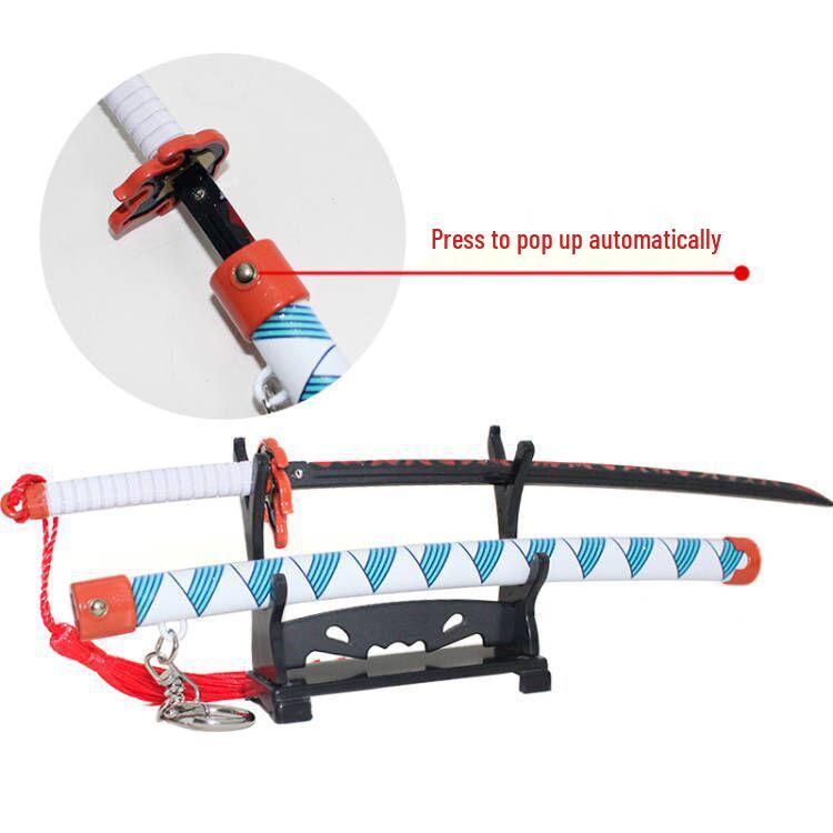 Demon Slayer Wind Pillar Nichirin Blade: Sanemi Shinazugawa & Spring-Loaded Alloy Model Zenitsu Agatsuma/Shinobu Kocho.