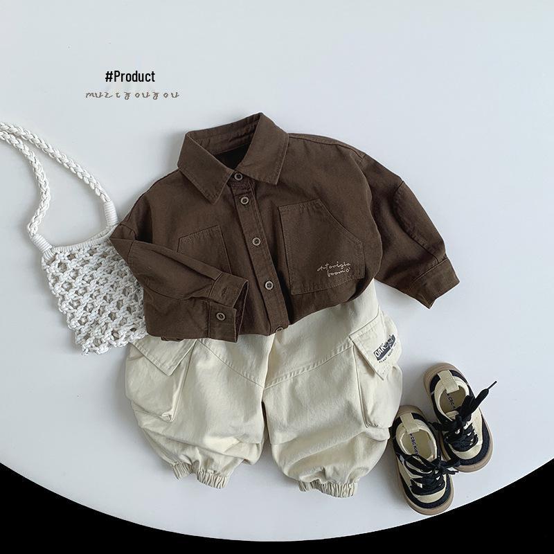 Spring 2025 Children's Cotton Cargo Pants - Trendy, Casual Style for Boys & Girls. Toddler & Baby Japanese-Korean Design.