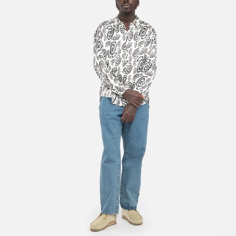 Stussy Shirts Men's Black/White Moderate Shirt 1110242