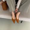 2025 New Suede Thin Soft Sole Comfortable Pointed Flat Sole Single Shoes Light Mouth Ladyshoes Low Heel Women's Shoes